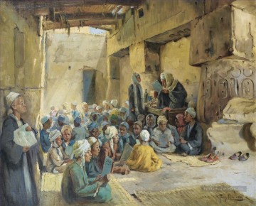Religieuse œuvres - ECOLE CORANIQUE par ANTON BINDER Islamic